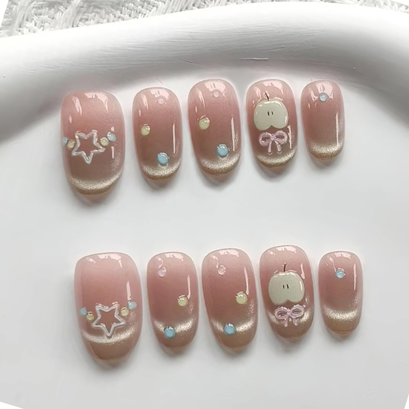 Nail Art Xs - 10 Stück Apple Stars Neuer Stil