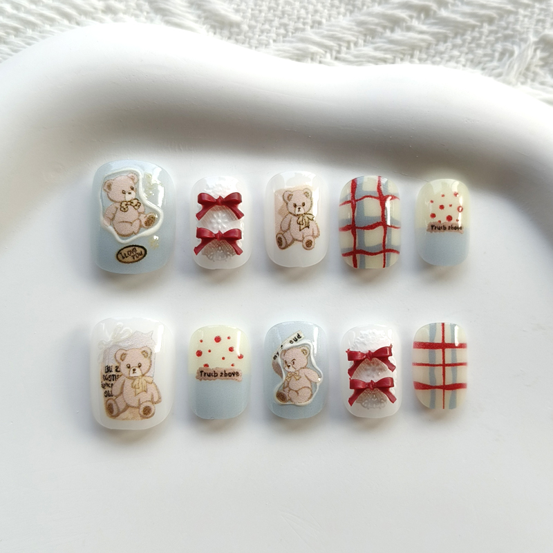 Nail Art Xs - 10 Stück Koreanischer Stil Niedliche Bären-