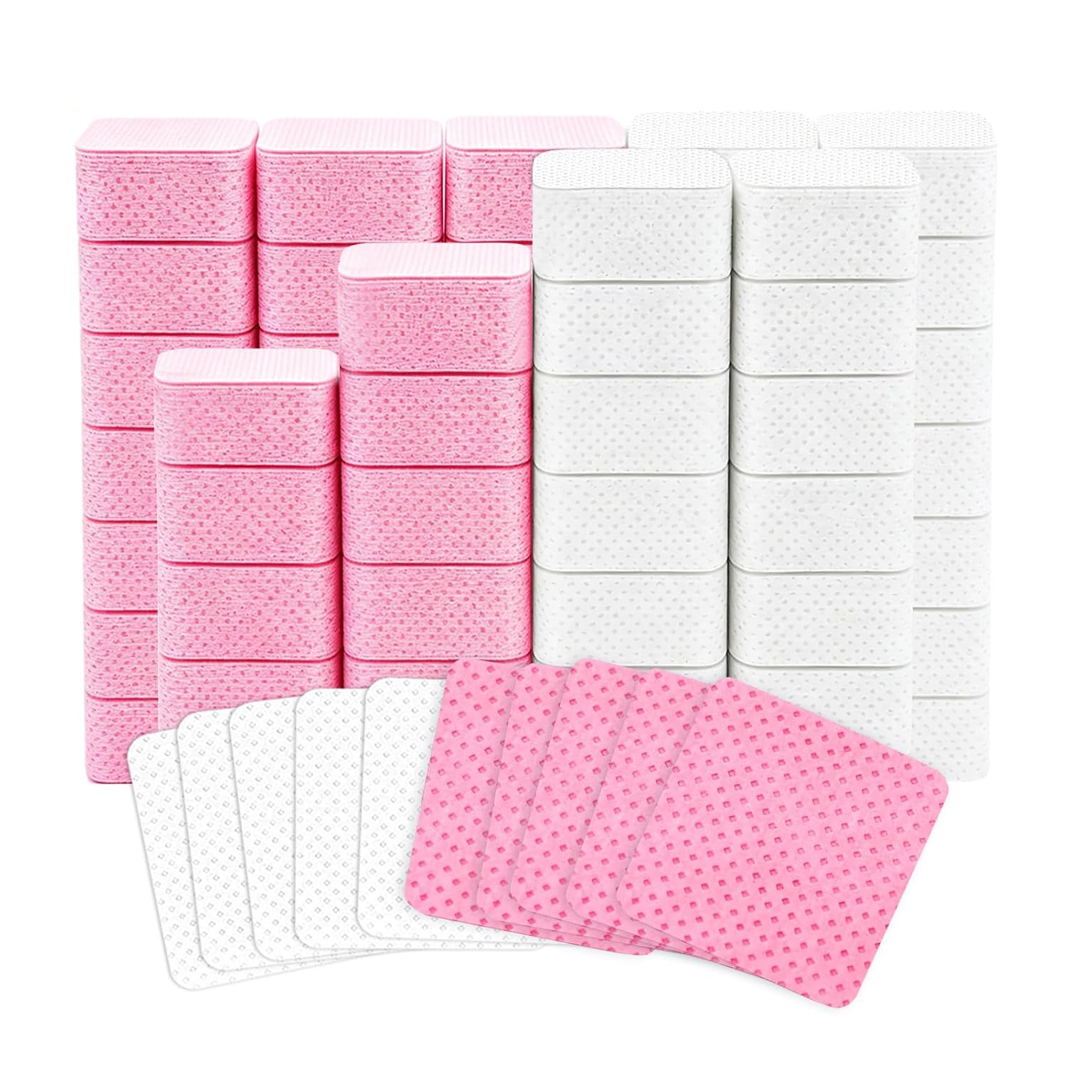 Nail Art Remover - 50 Stück fusselfreie Nagellackentferner-Tücher, bunte Baumwolltücher,