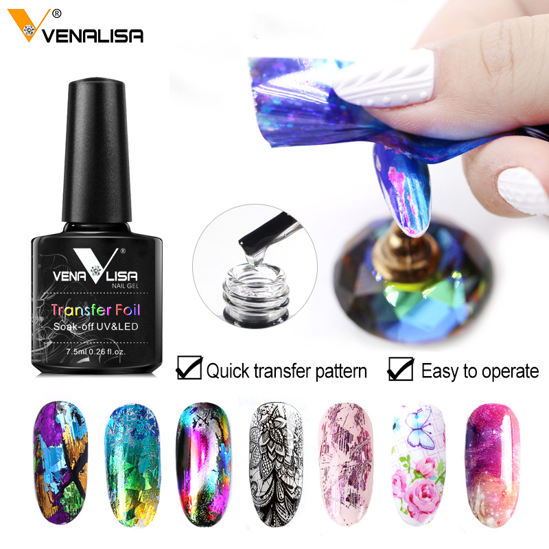 Nail Art One Stroke - Venalisa 7,5 ml Transferfolie Gel Nagellack