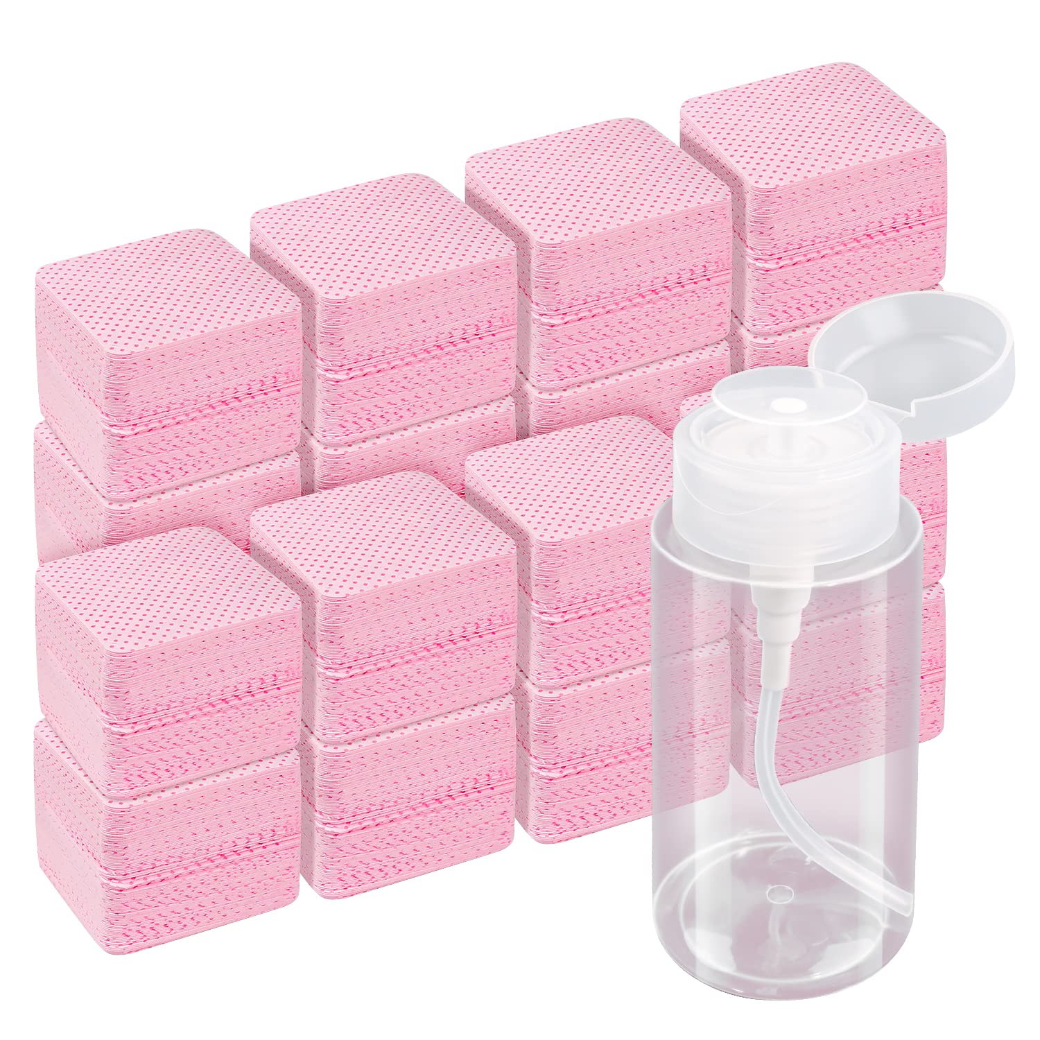 Nail Art Remover - 20/600 Stück fusselfreie Nageltücher aus Vliesstoff