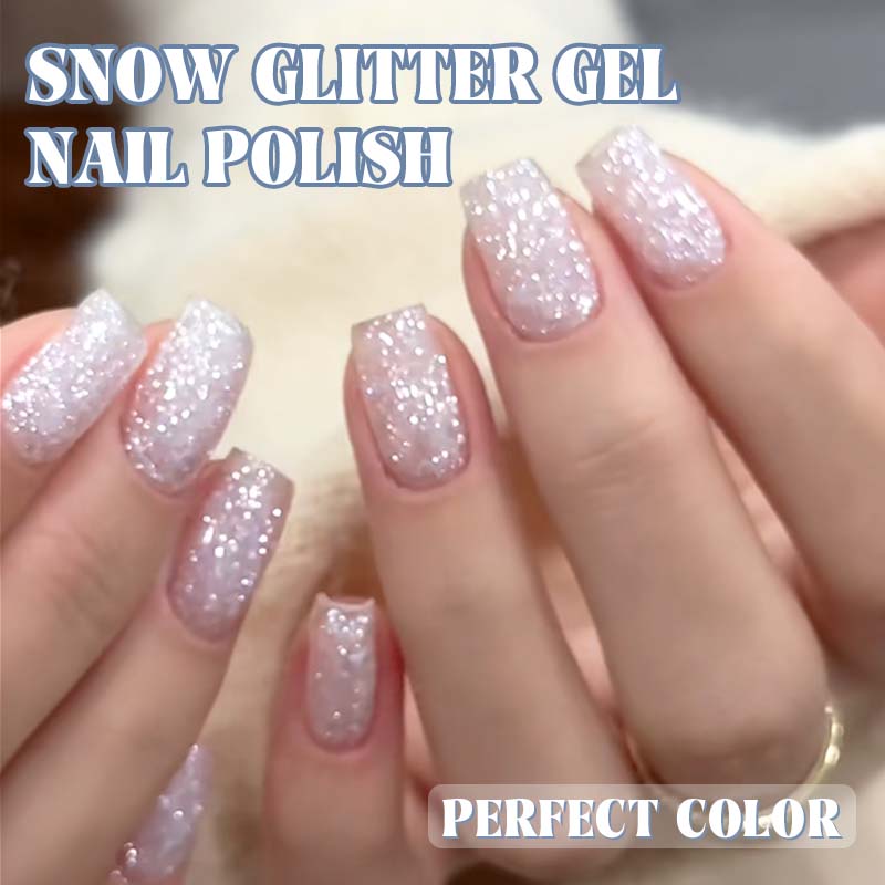 Nail Art One Stroke - PERFEKTE FARBE Ein-Schritt-Gel-Nagellack Perlglanz-Gel Schnee-Effekt Kein