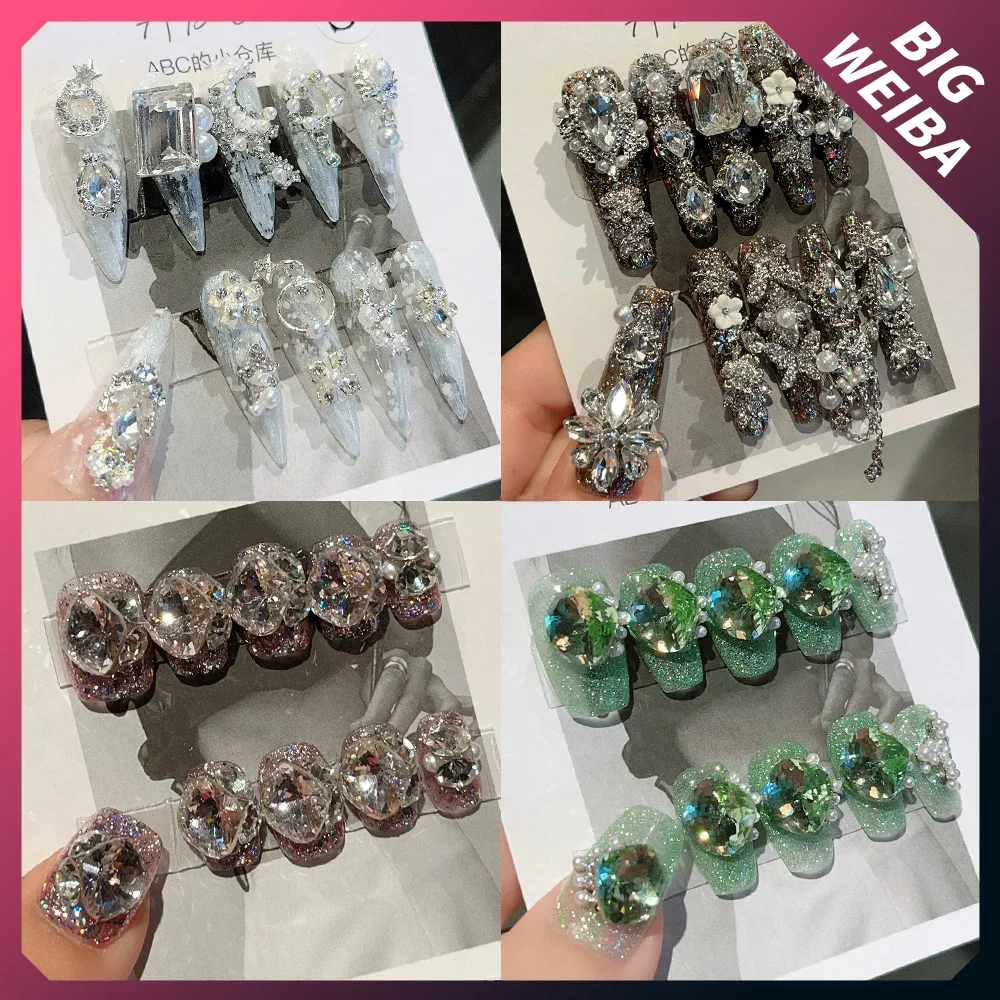 10Pcs Diy Luxus Gericht Glänze – Nail Art Xs Bewertung und Preis