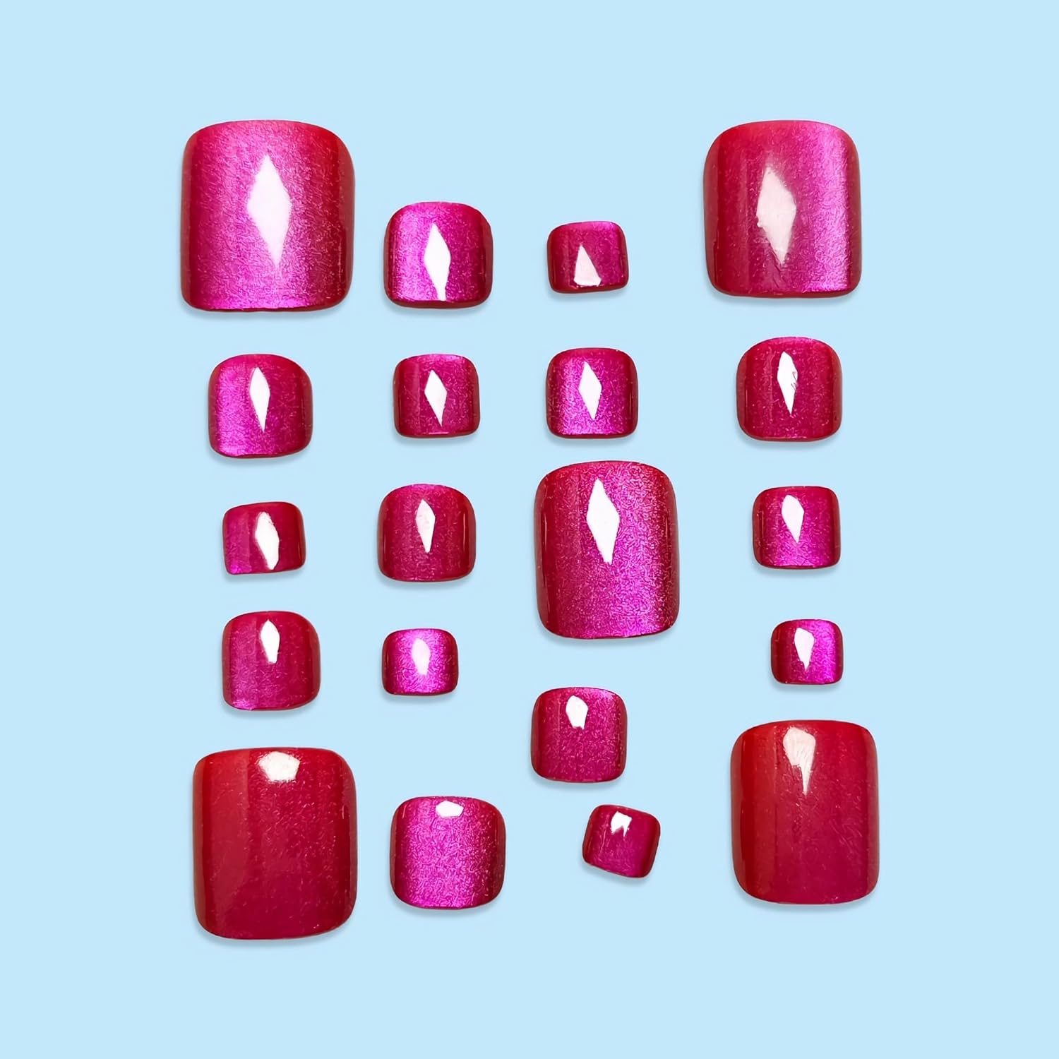 96PCS Acryl Nähfuß geformt kur – Nail Art Cat Eye Bewertung und Preis