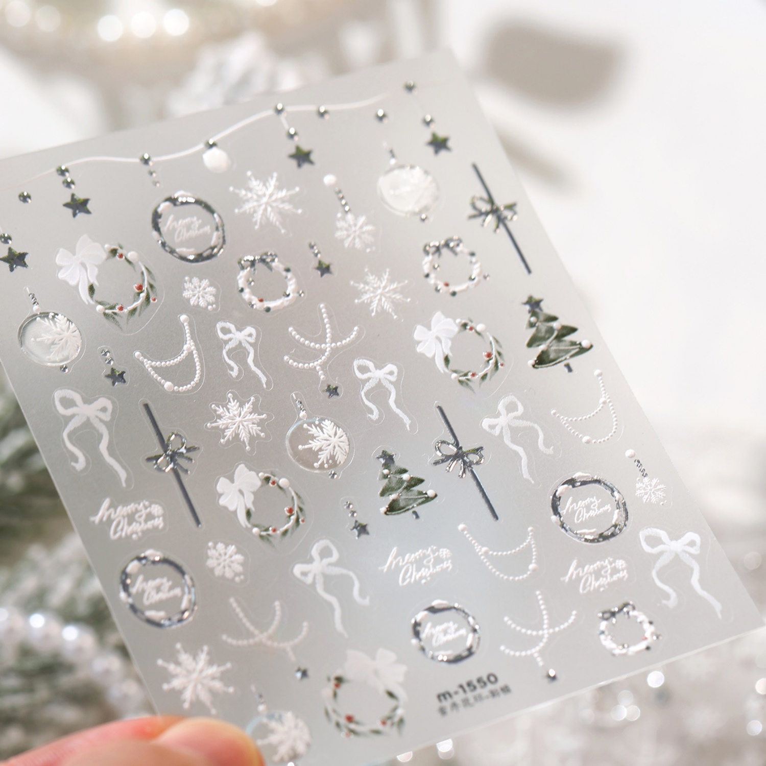 Silberfolie Weihnachten 5D Nag – Nail Art Xmas Tree Bewertung und Preis
