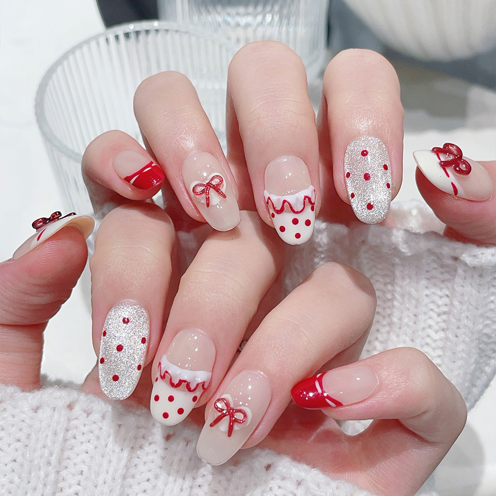 10 Stück kurze ovale handgemac – Nail Art Xs Bewertung und Preis