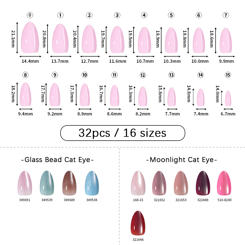 VITAGWX 32 Stück Aufklebenägel – Nail Art Cat Eye Bewertung und Preis