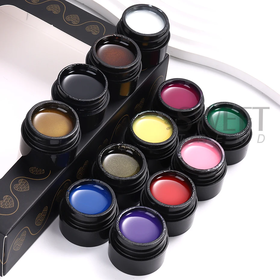 12 stücke 5 ml Spinne Draht Ge – Nail Art One Stroke Bewertung und Preis