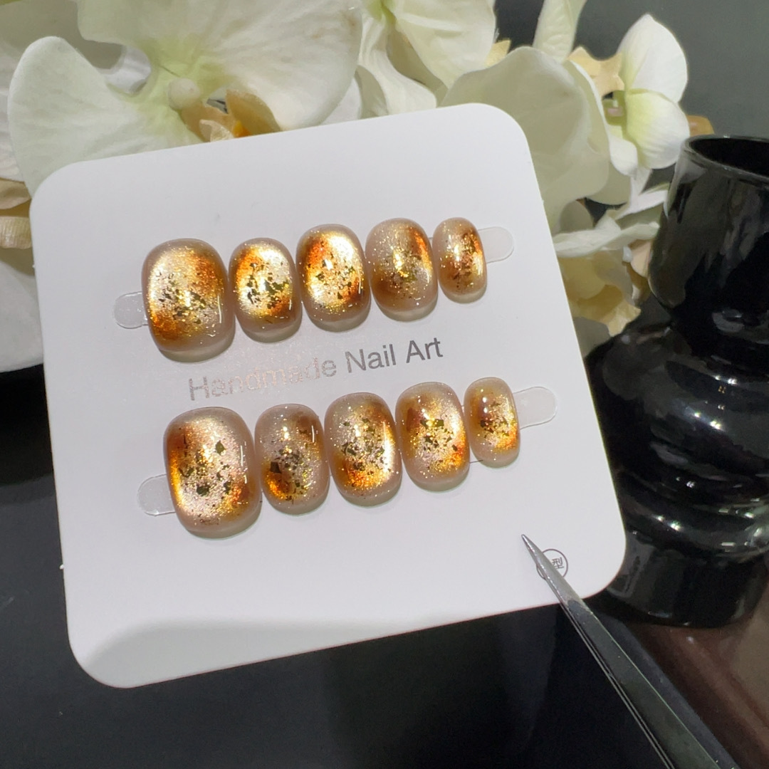 10 Stück handgemachte kurze Nä – Nail Art Full Cat Eye Bewertung und Preis