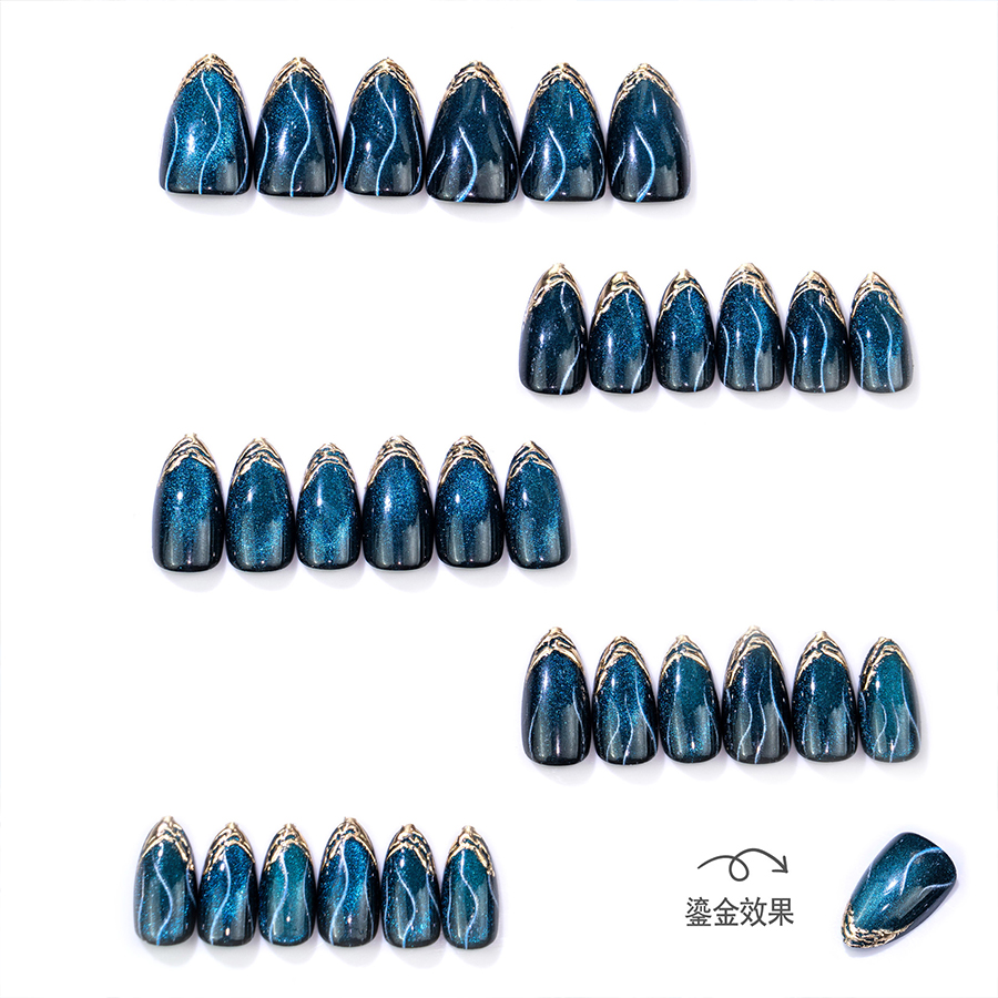 30-teiliges Set dunkelblaue Ca – Nail Art Jelly Bewertung und Preis
