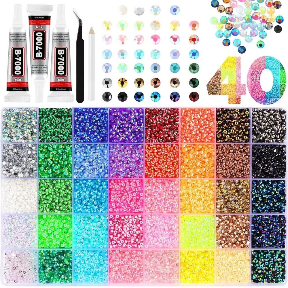 Mehrfarbiges Harz-Strass-Set D – Nail Art Jelly Bewertung und Preis