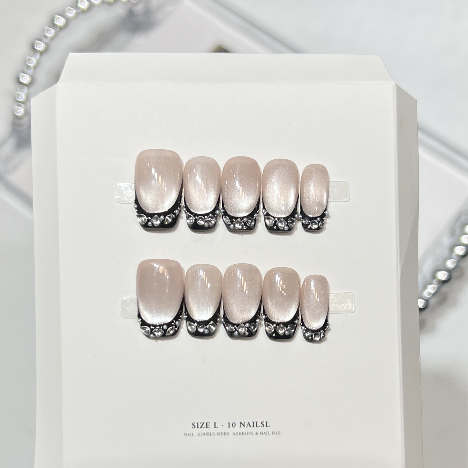 10 Stück schwarze Katzenaugen- – Nail Art Full Cat Eye Bewertung und Preis