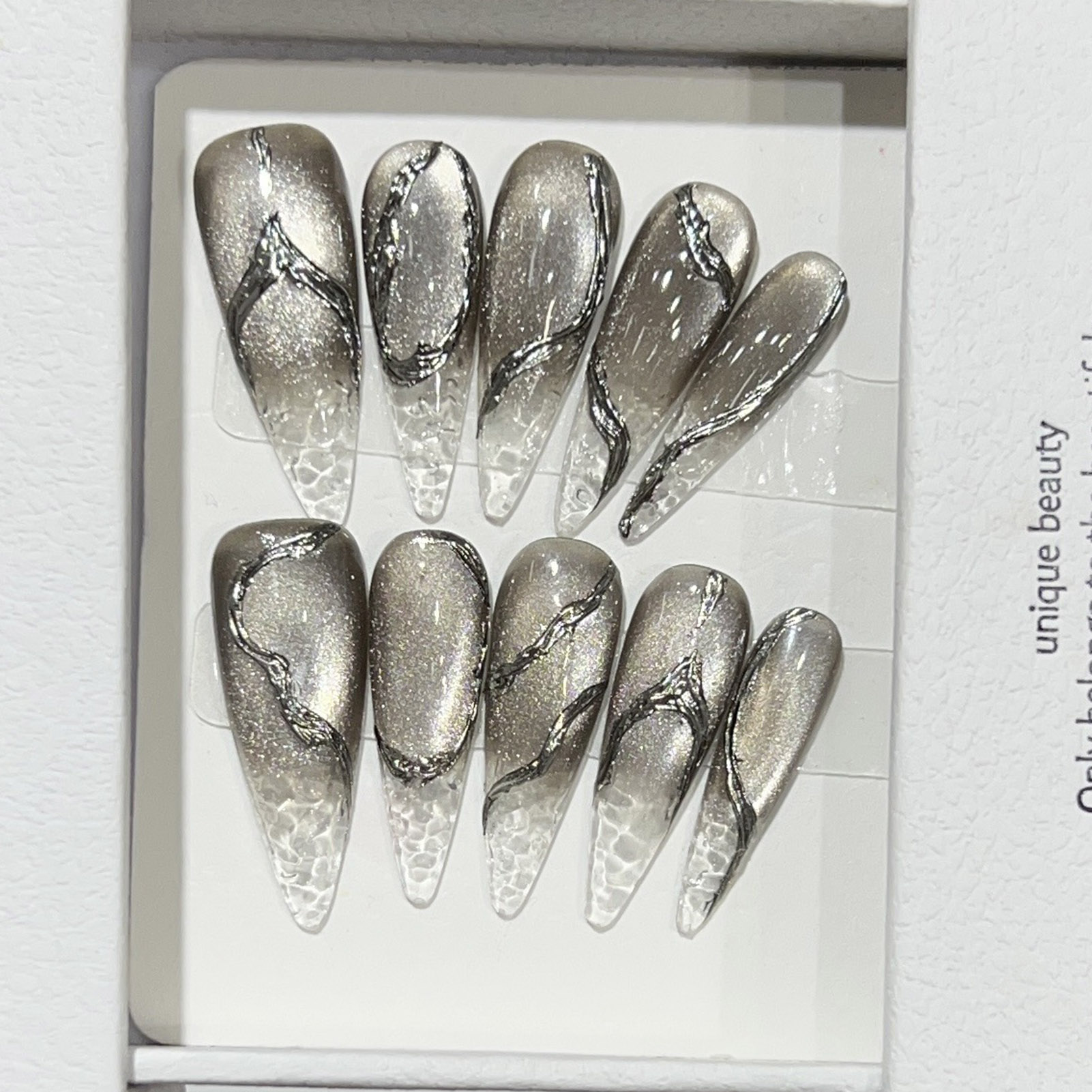 10 Stück Halloween-Kunstnägel, – Nail Art Cat Eye Bewertung und Preis