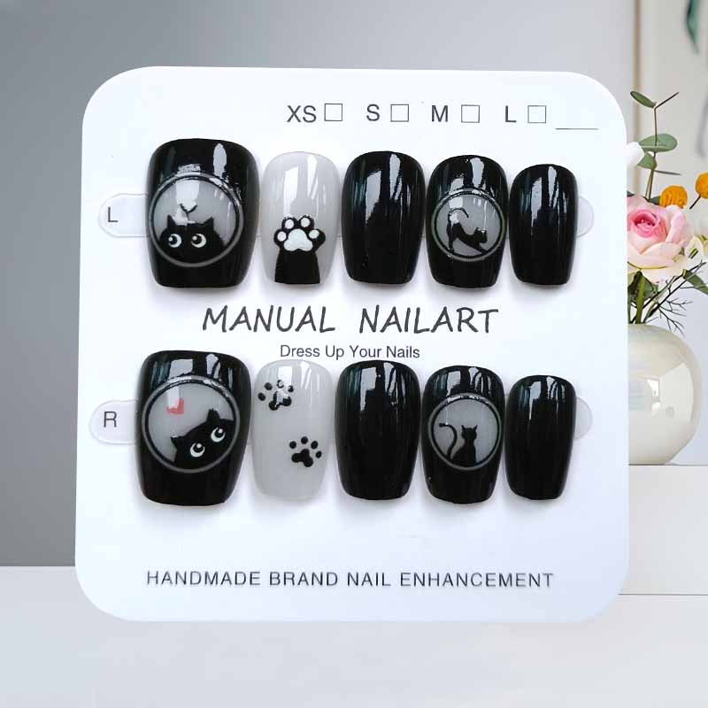10 Stück niedliche Cartoon-sch – Nail Art Cat Eye Bewertung und Preis