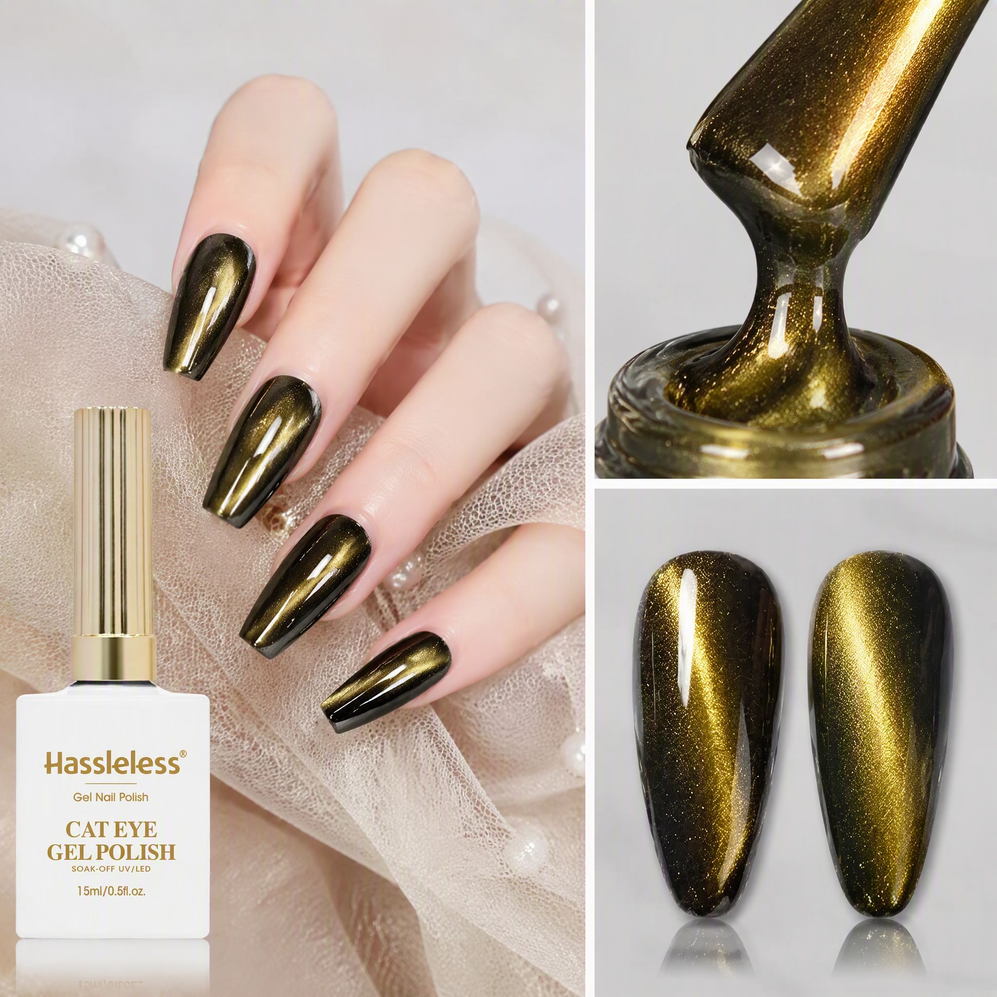Hassleless Peacock Cat Eye Gel – Nail Art One Stroke Bewertung und Preis